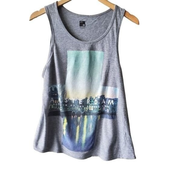 UH Amsterdam Graphic Tank Top Grey Size S - Picture 1 of 4